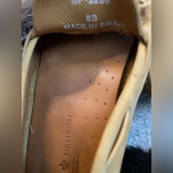 Mercanti Fiorentini Gold Suede Leather Driver Loafers Flats Size 8 M - Picture 8 of 8